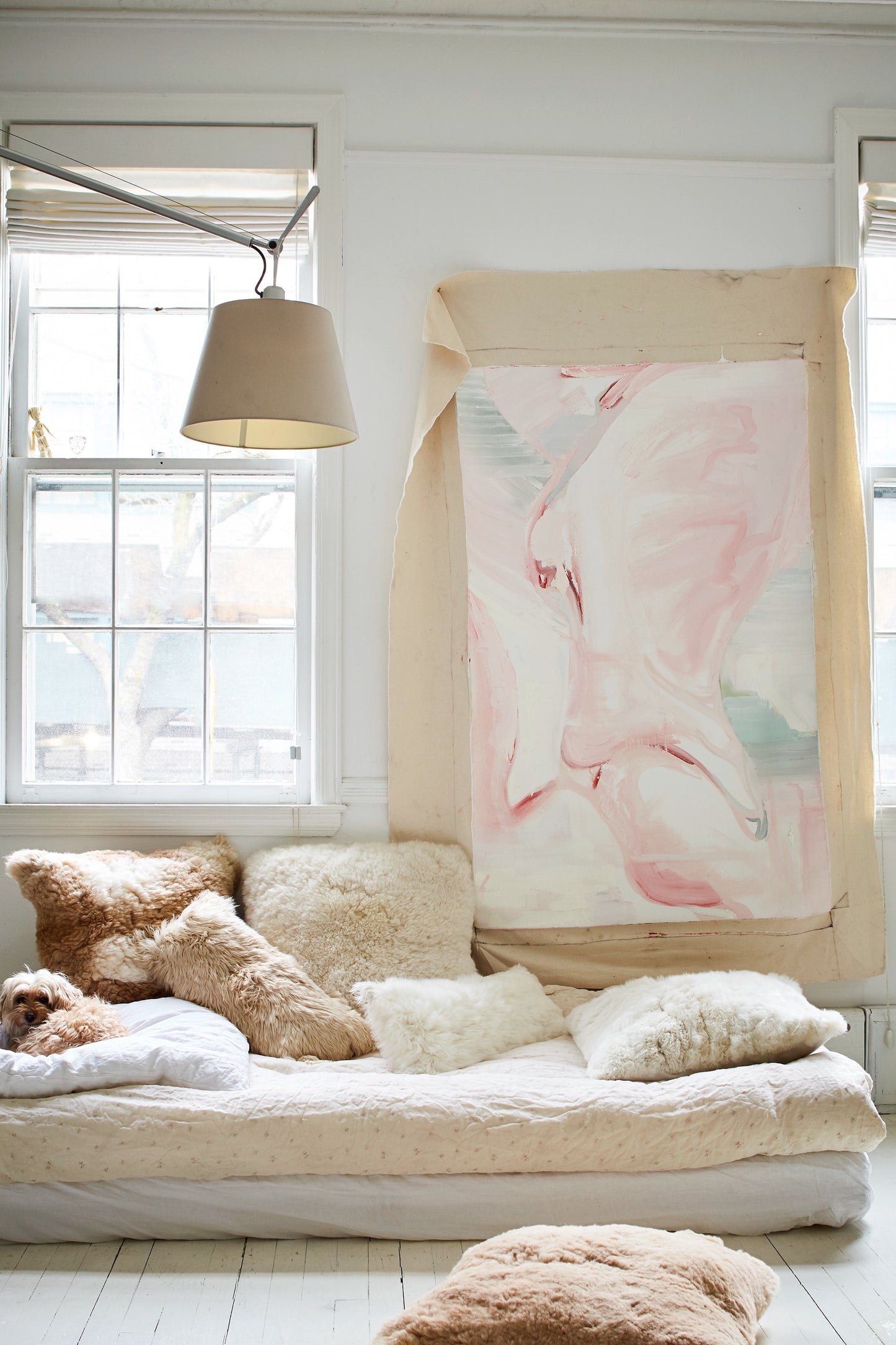 Alpaca Lumbar Pillow Crema