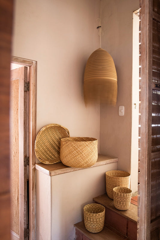 Intiearth_Taza_Basket_SS25 with Paraiso Platter and Nesting baskets