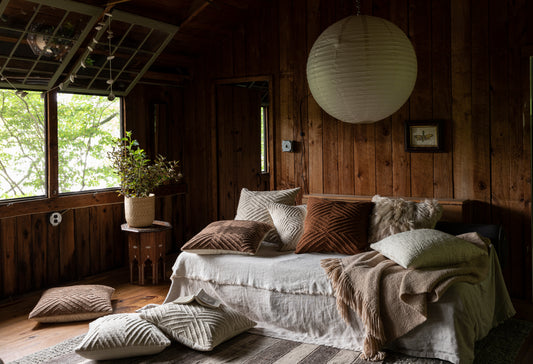 Intiearth Tierra Throw Pillow Collection Diamante Cocoa Home Decor Botanically dyed and hand woven