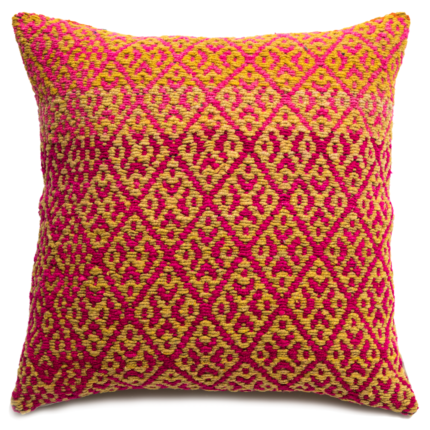 Intiearth vintage woven frazada decorative pillow 20" square colorful wool designs