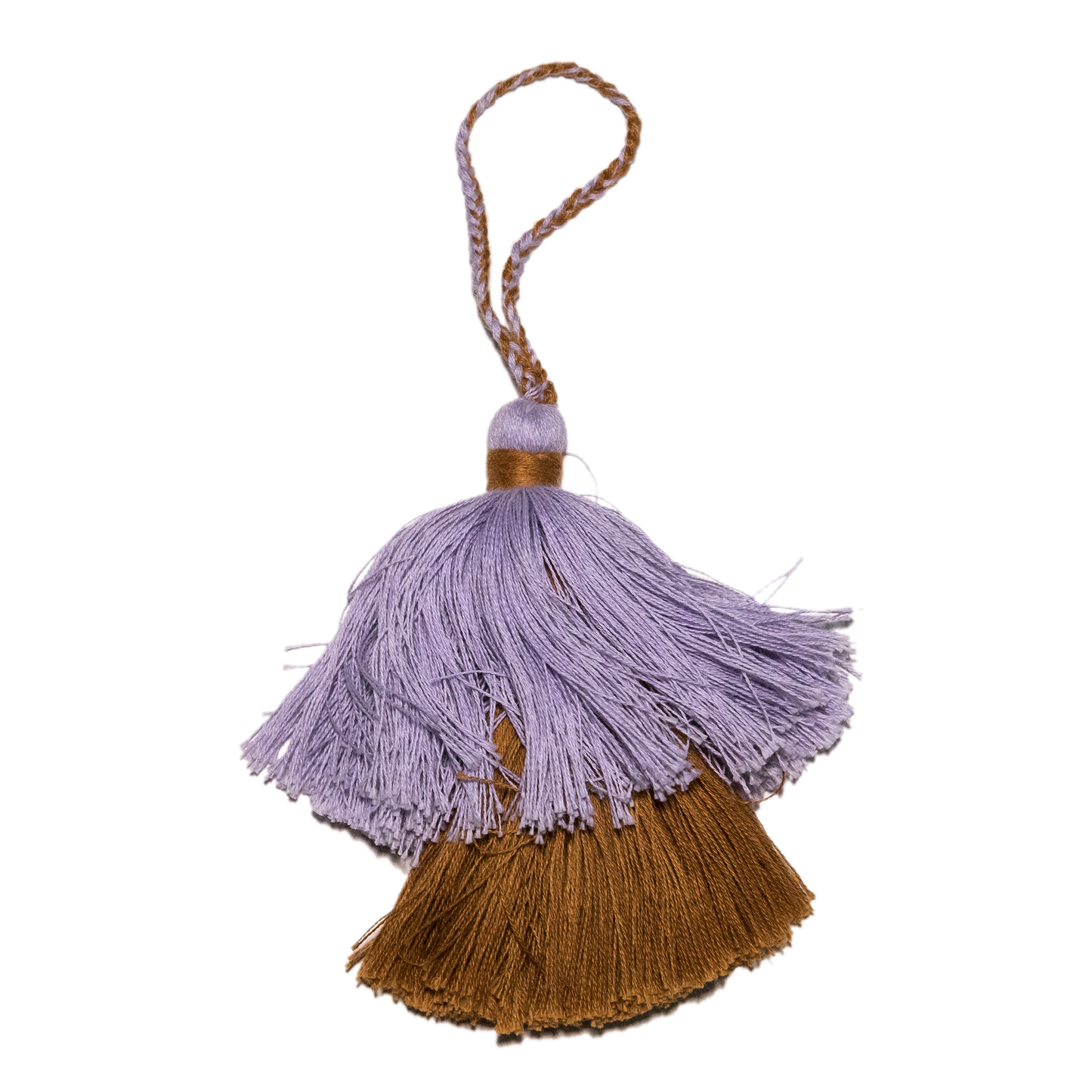 Intiearth Cotton Tassel lavender and rust