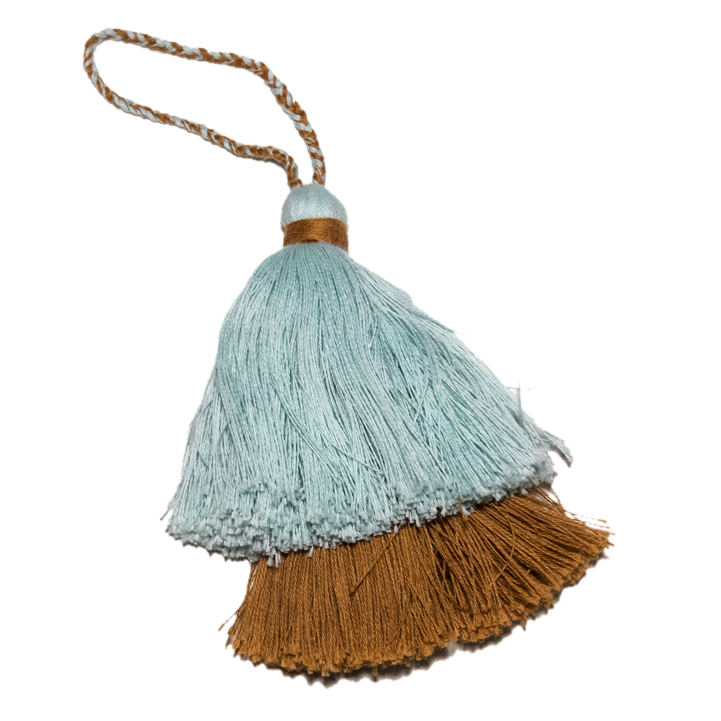 Intiearth Cotton Tassel blue and rust