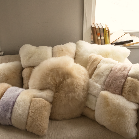 Intiearth Baby Alpaca pillow collection round