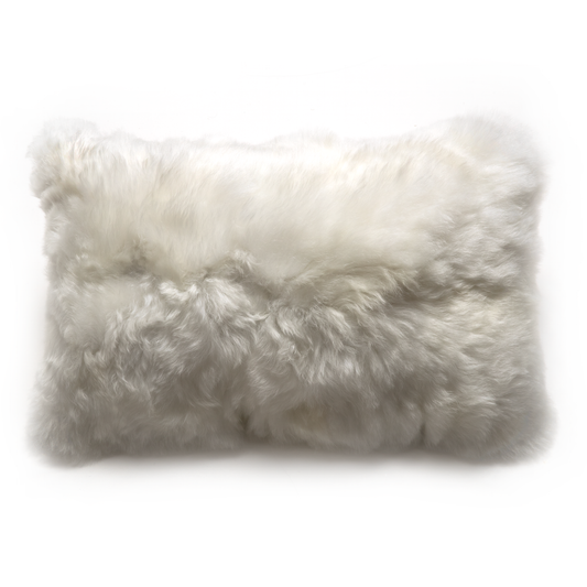 Alpaca Lumbar Pillow Natural White