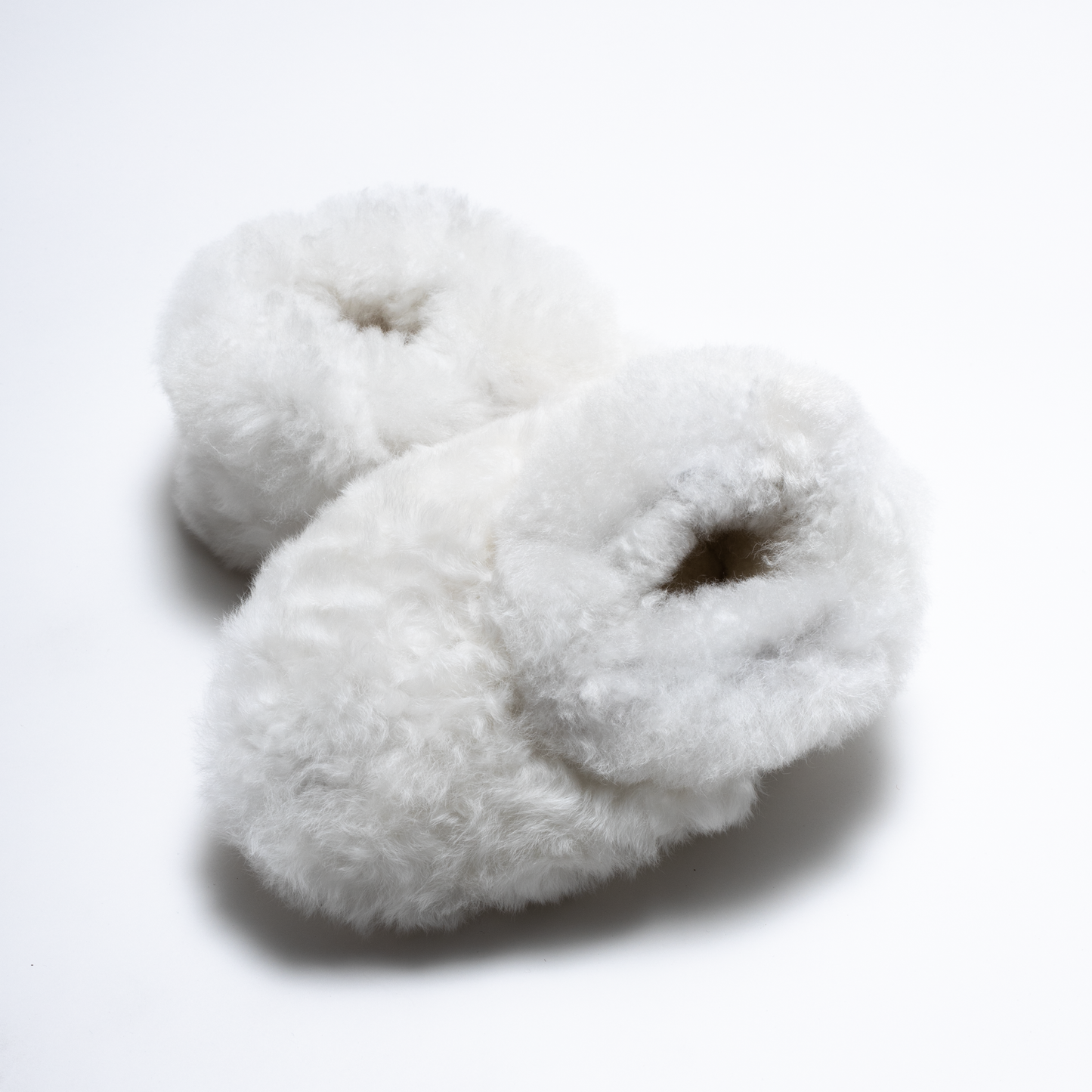 Intiearth classic childrens alpaca slipper white