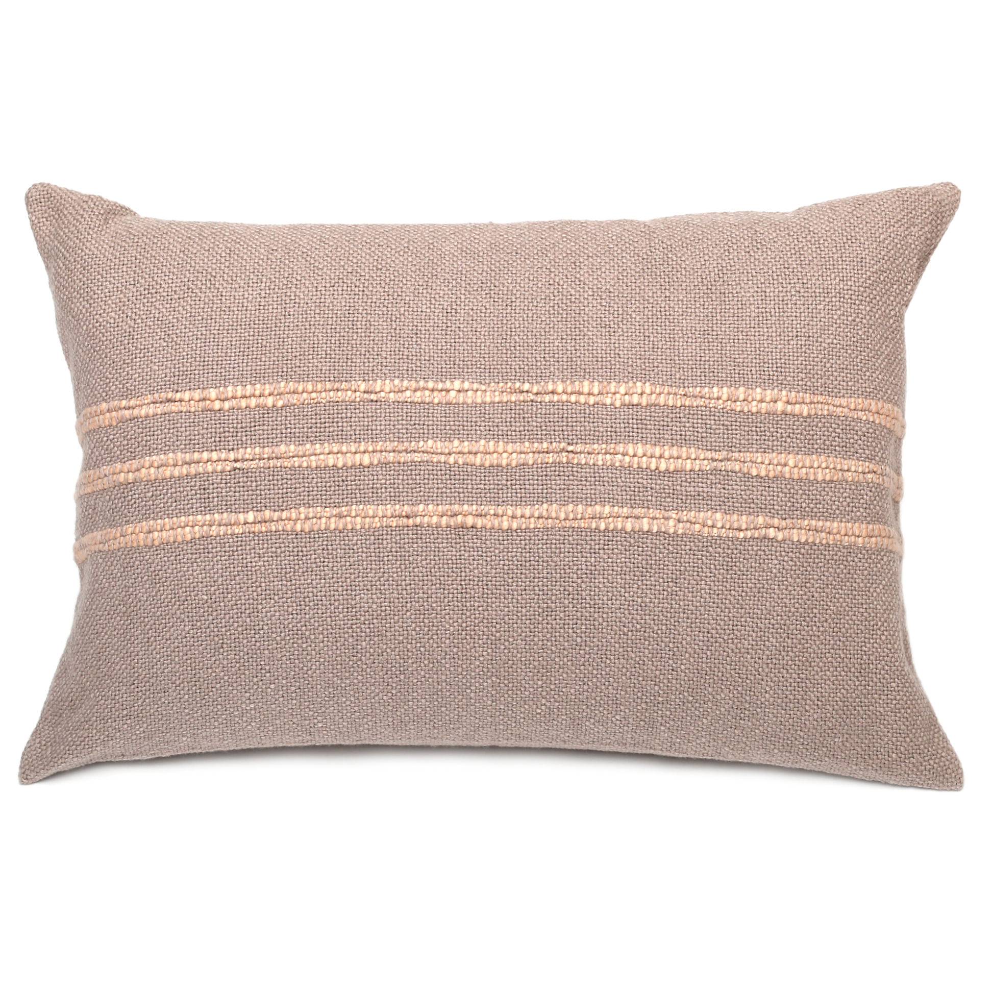 Intiearth Taupe Terracotta  cotton Lumbar Pillow