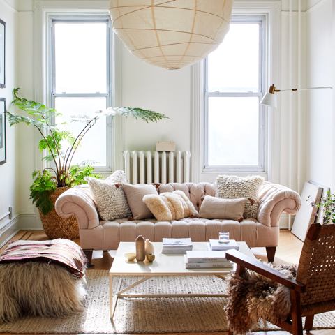 Intiearth Baby alpaca fur decorative throw pillow white lumbar stripe design