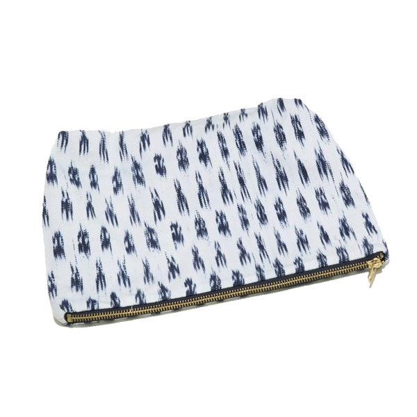 Peruvian Ikat Zipper Pouch made from Pañon-Intiearth