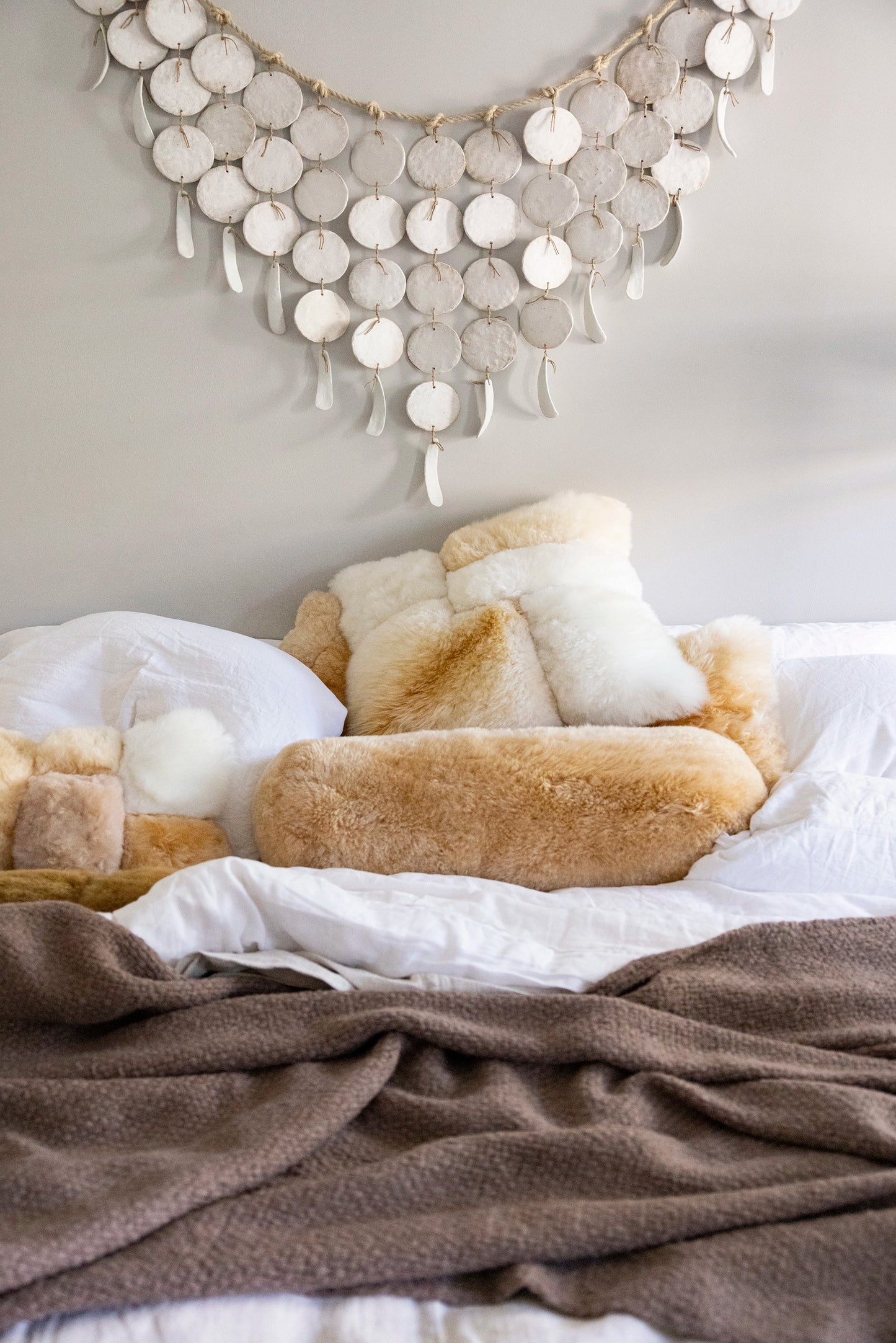 Alpaca Bolster Pillow Champagne