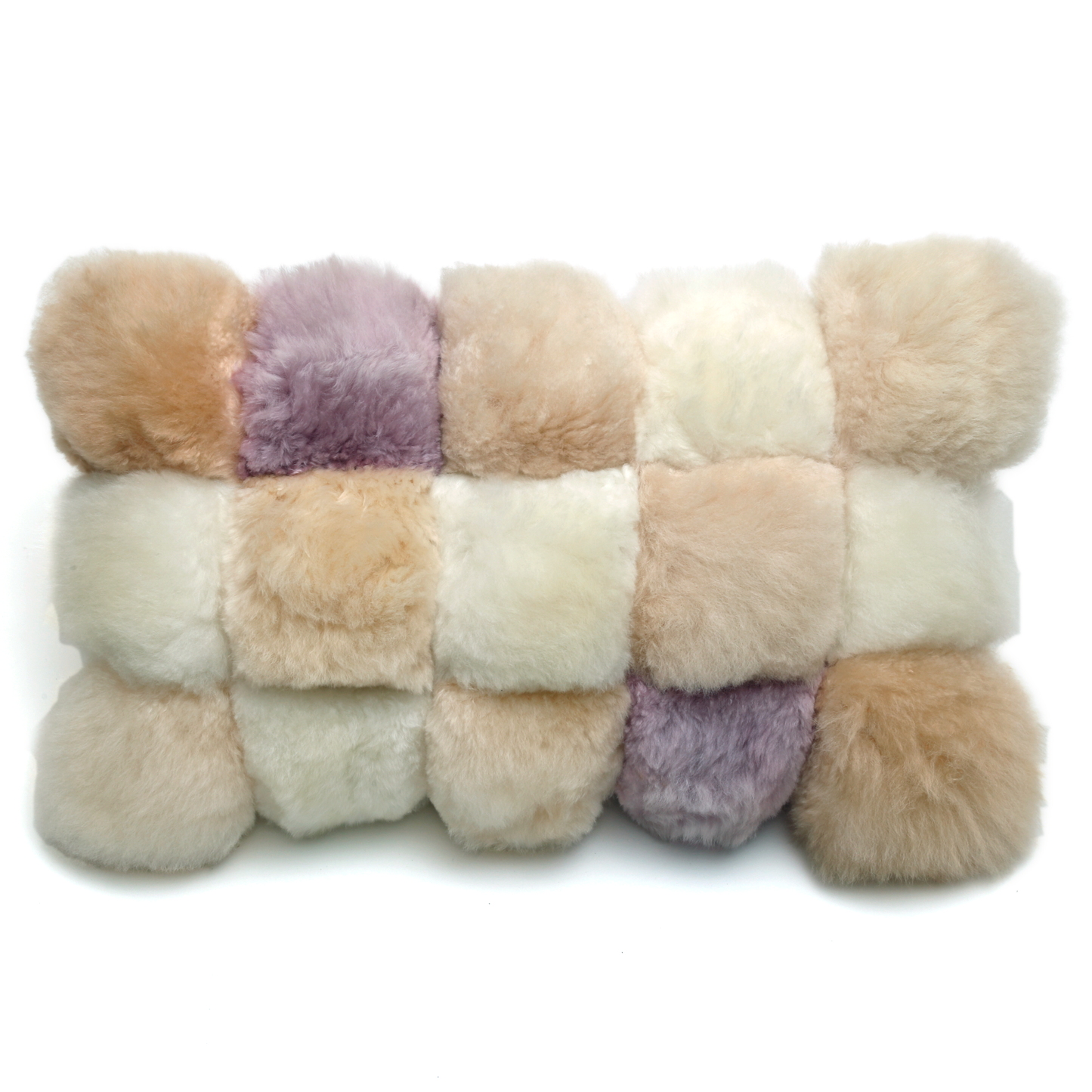 Intiearth Alpaca Colorblock Pillow Lavender Chiclet Home Decor