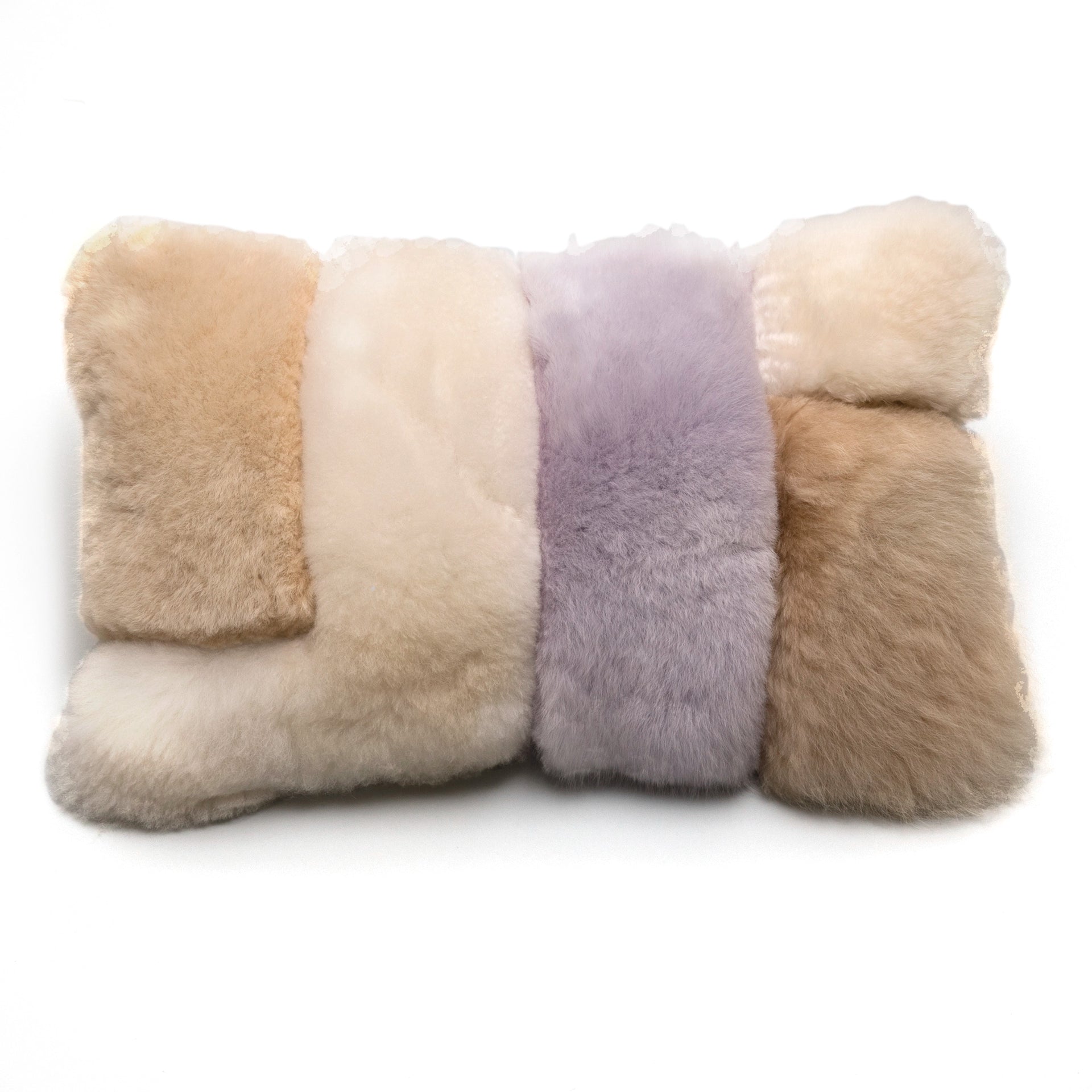 Alpaca Colorblock Pillow Lavender Intiearth