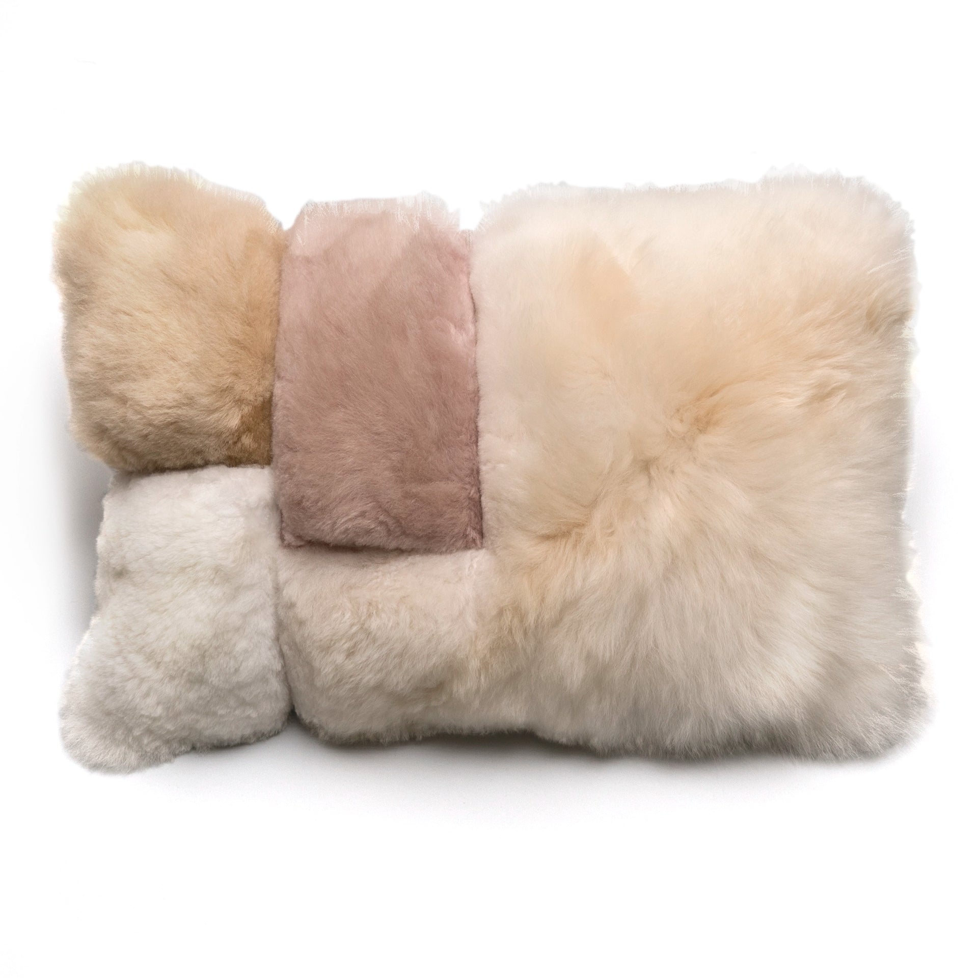 Alpaca Colorblock Pillow Sandstone – Intiearth