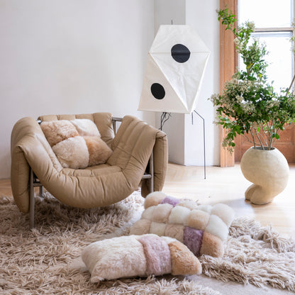 Intiearth Alpaca Colorblock Pillow Checker, Peruvian Home Decor