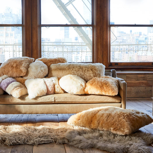 Intiearth alpaca floor pillow in loft