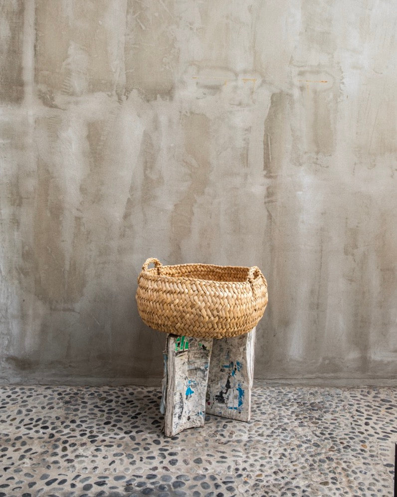 Intiearth Bandeja Floor Basket on sculpture