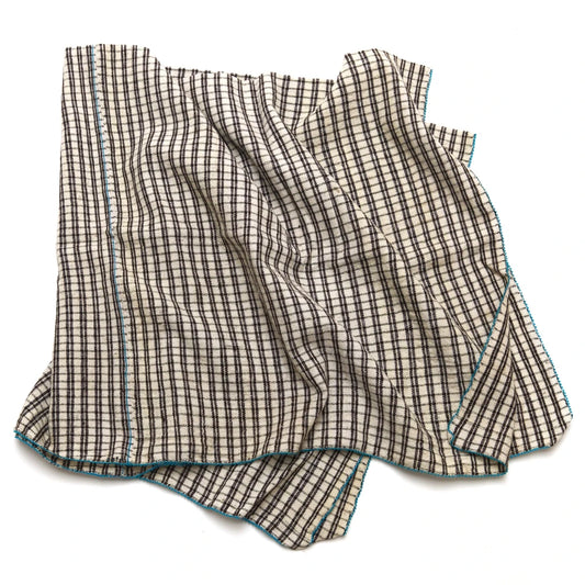 Checkered fabric on a white background