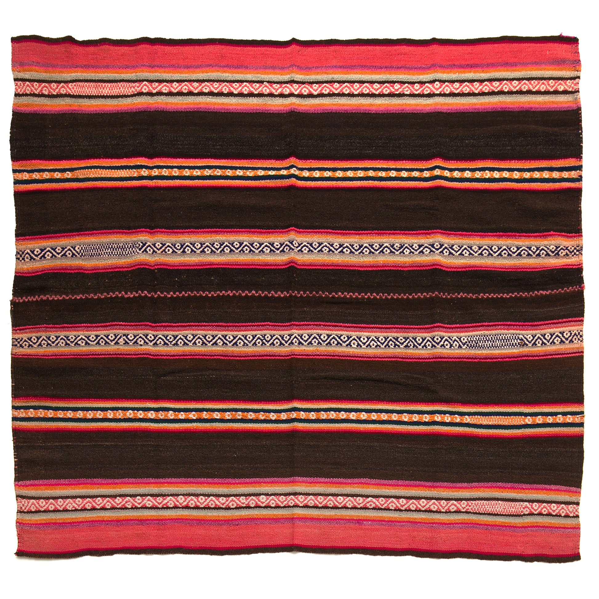 Intiearth vintage Peruvian hand loomed multipurpose colorful textile