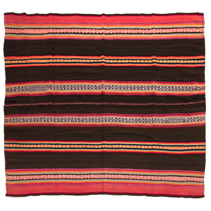 Intiearth vintage Peruvian hand loomed multipurpose colorful textile