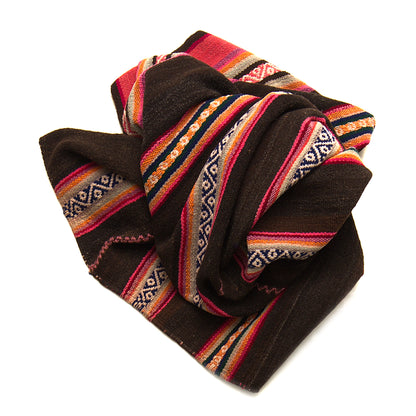 Intiearth vintage Peruvian hand loomed multipurpose colorful textile