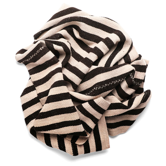 Intiearth vintage Peruvian Frazada textile with colorful geometric patterns and stripes. Traditional handwoven multipurpose textile from Peru, ideal for home décor, can be used as a blanket, rug, throw, or wall hanging. Made of handspun wool and crafted on a backstrap loom.