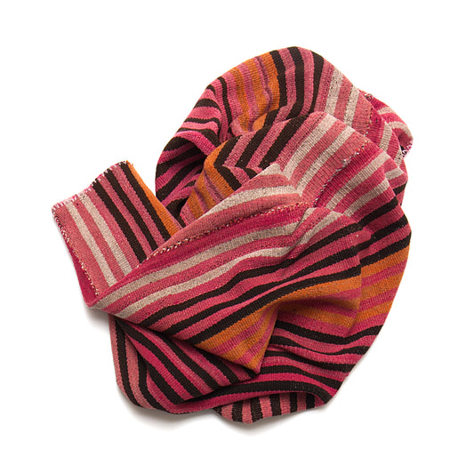 Vintage Peruvian Frazada textile with colorful geometric patterns and stripes. Traditional handwoven multipurpose textile from Peru, ideal for home décor, blankets, or throws, or rug.