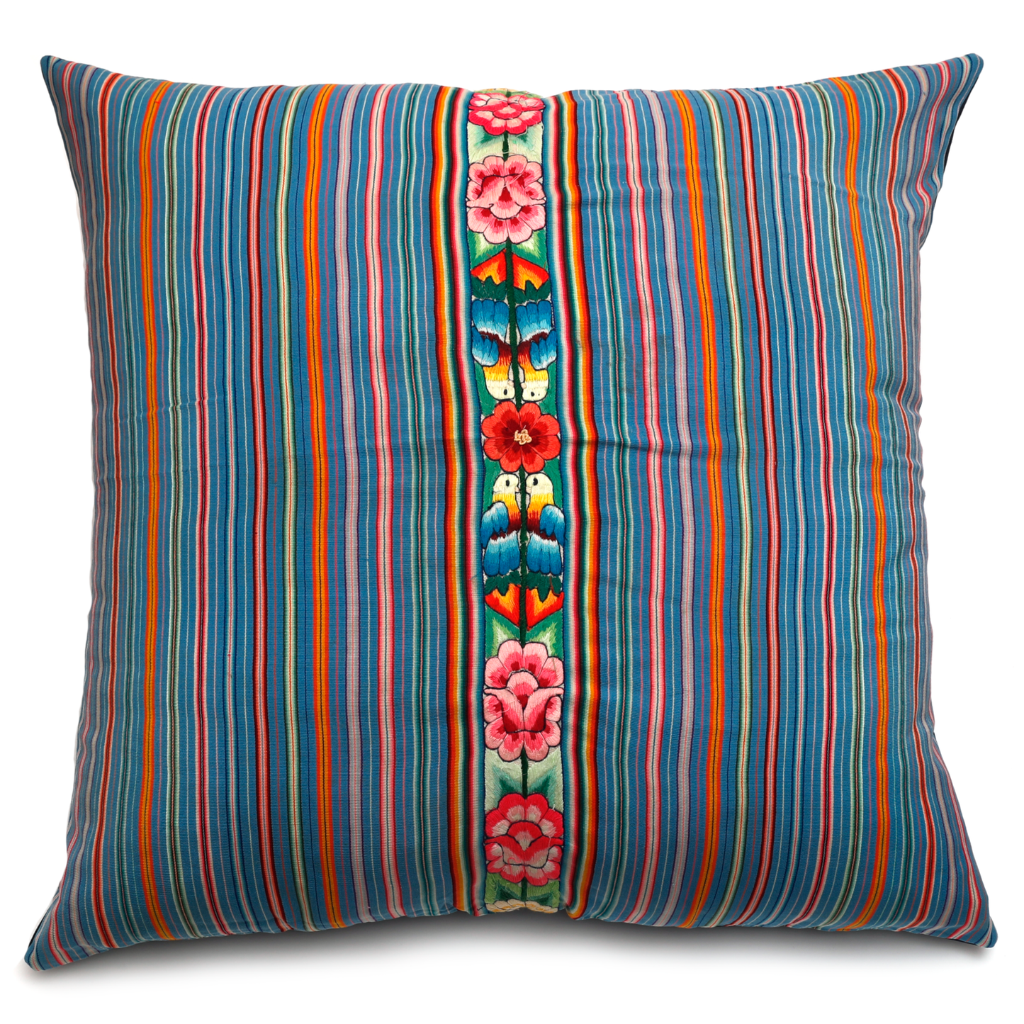 Intiearth_Peruvian_vintage_textile_floor_pillow_blue