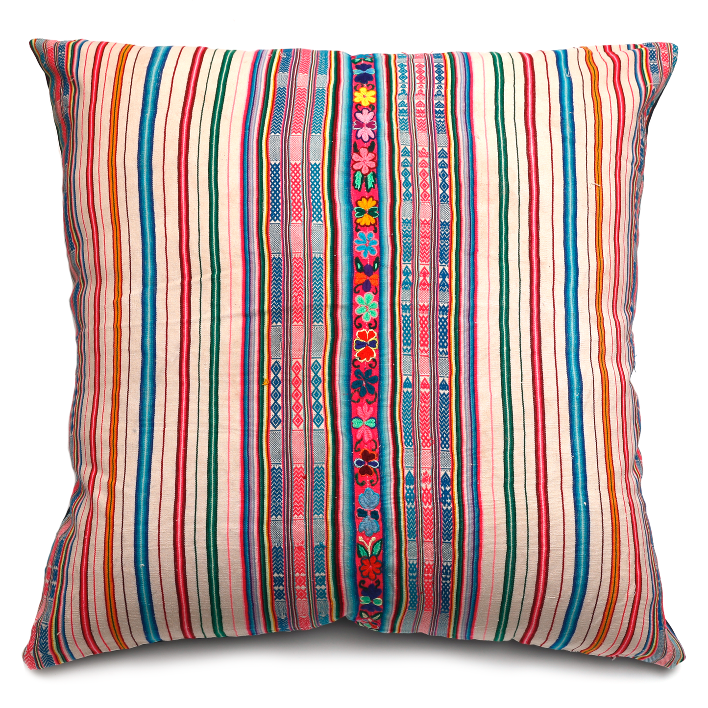 Intiearth_Peruvian_vintage_textile_floor_pillow_white_embroidered_ stripe
