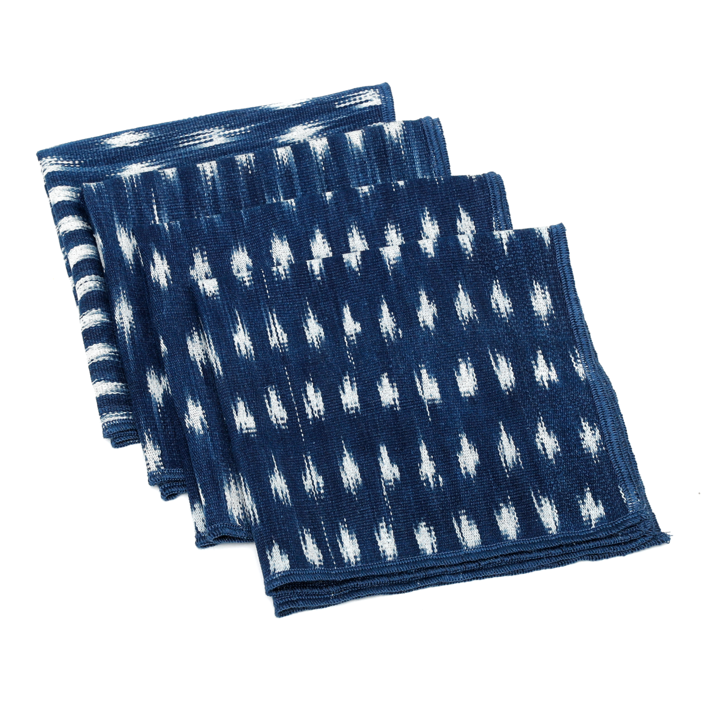 Intiearth_peruvian_ikat_cloth_napkins_blue_white