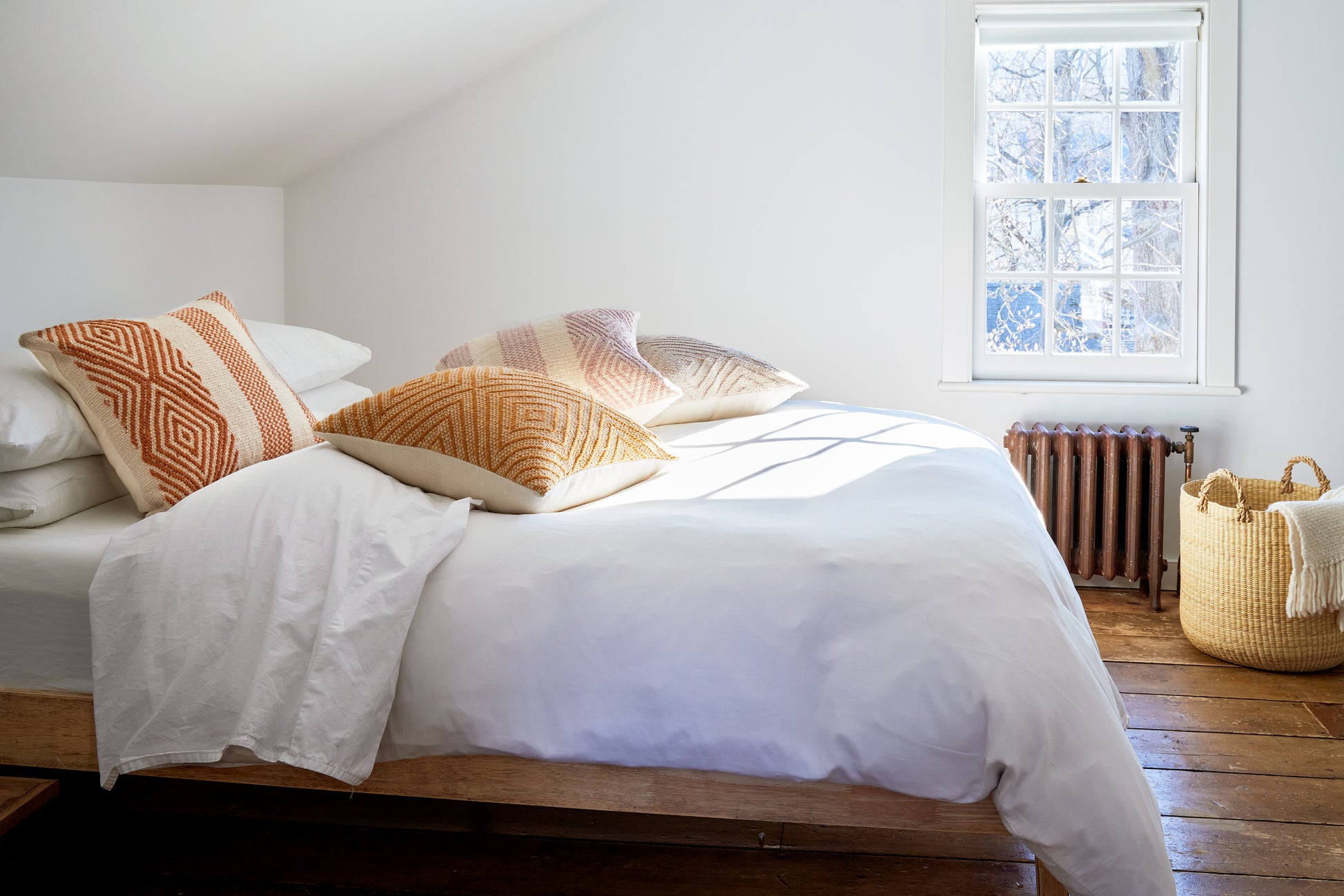 Intiearth Sacred Valley Botanically dyed handloomed pillows in terrecotta