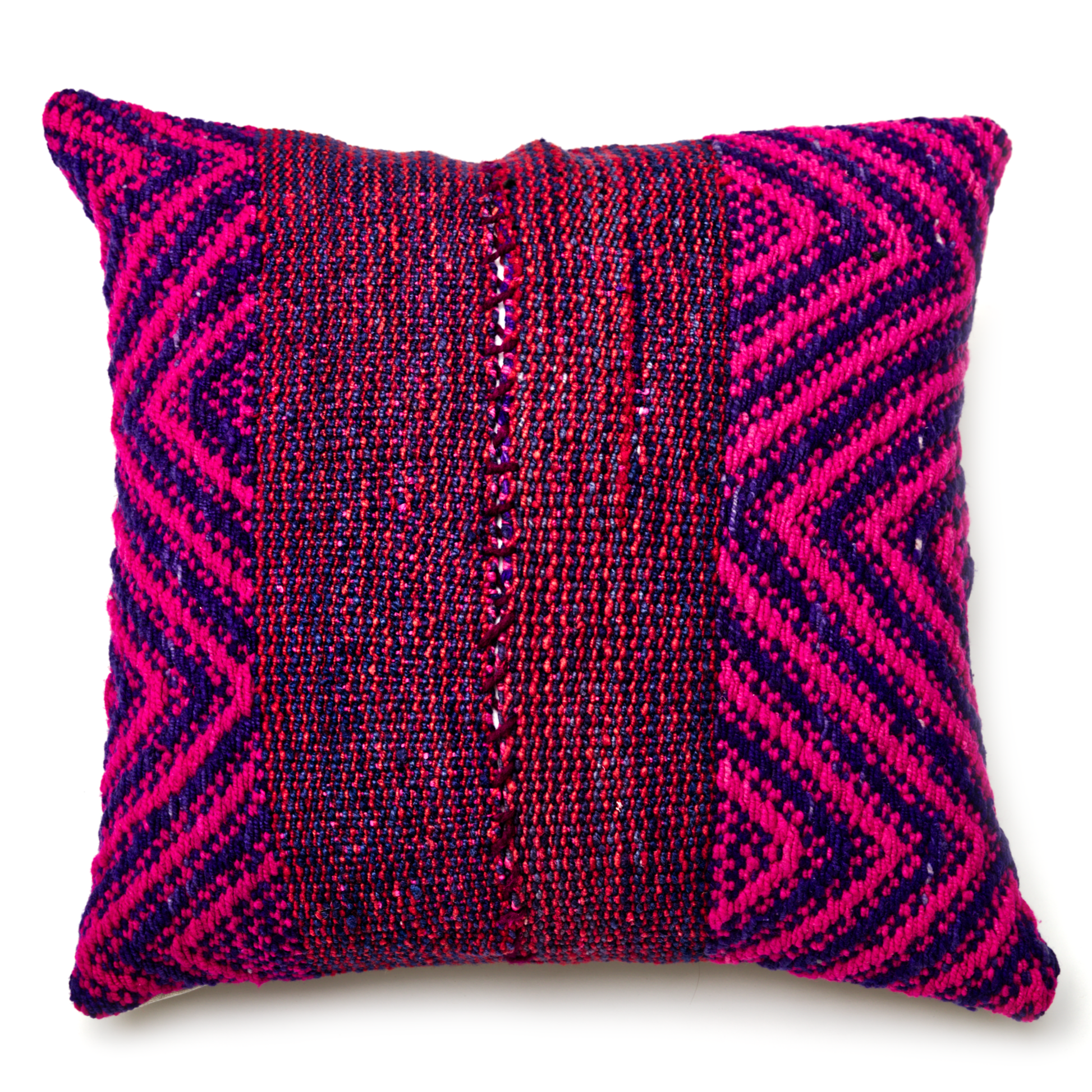 Intiearth vintage woven frazada decorative pillow 20" square colorful wool designs