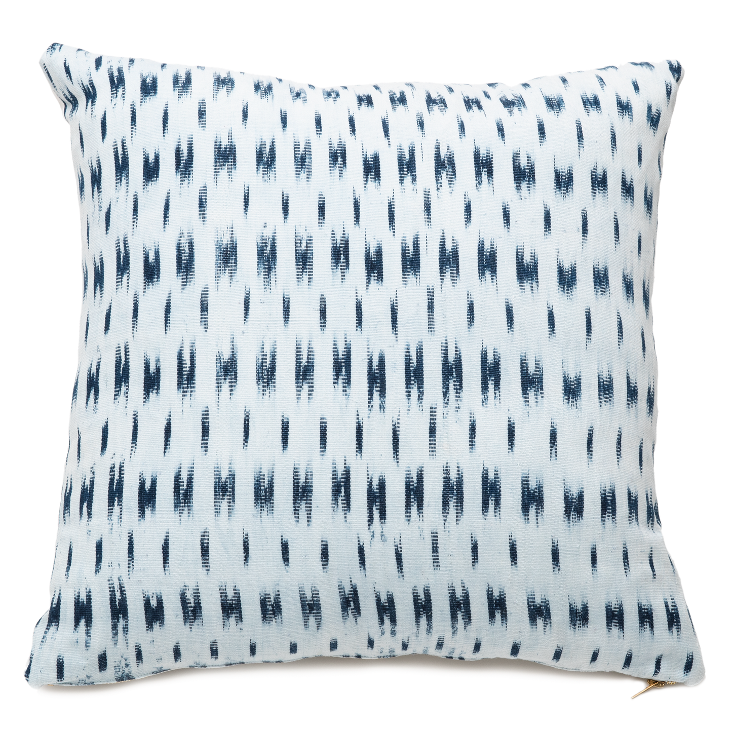 Intiearth Peruvian Ikat Cotton Pillow blue and white indigo