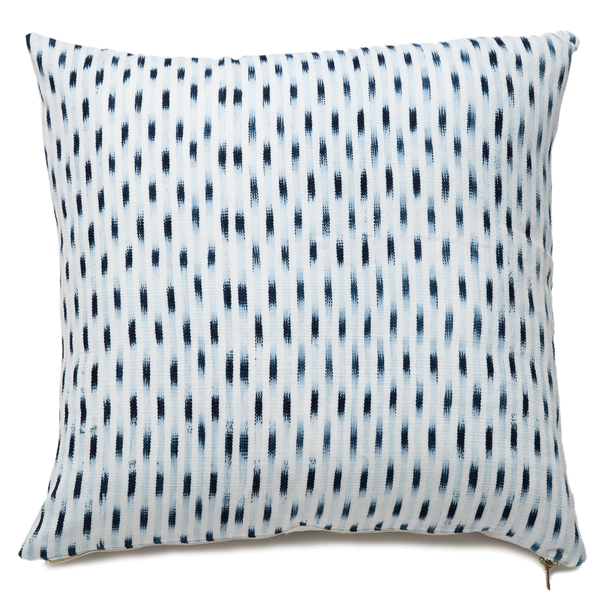 Intiearth Peruvian Ikat Cotton Pillow blue and white indigo