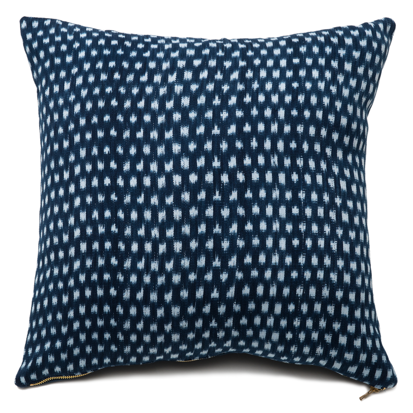 Intiearth Peruvian Ikat Cotton Pillow blue and white indigo