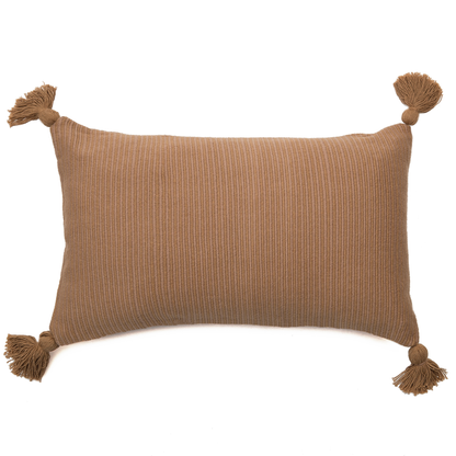 Intiearth Native Cotton Lumbar Pillow beige and ecru