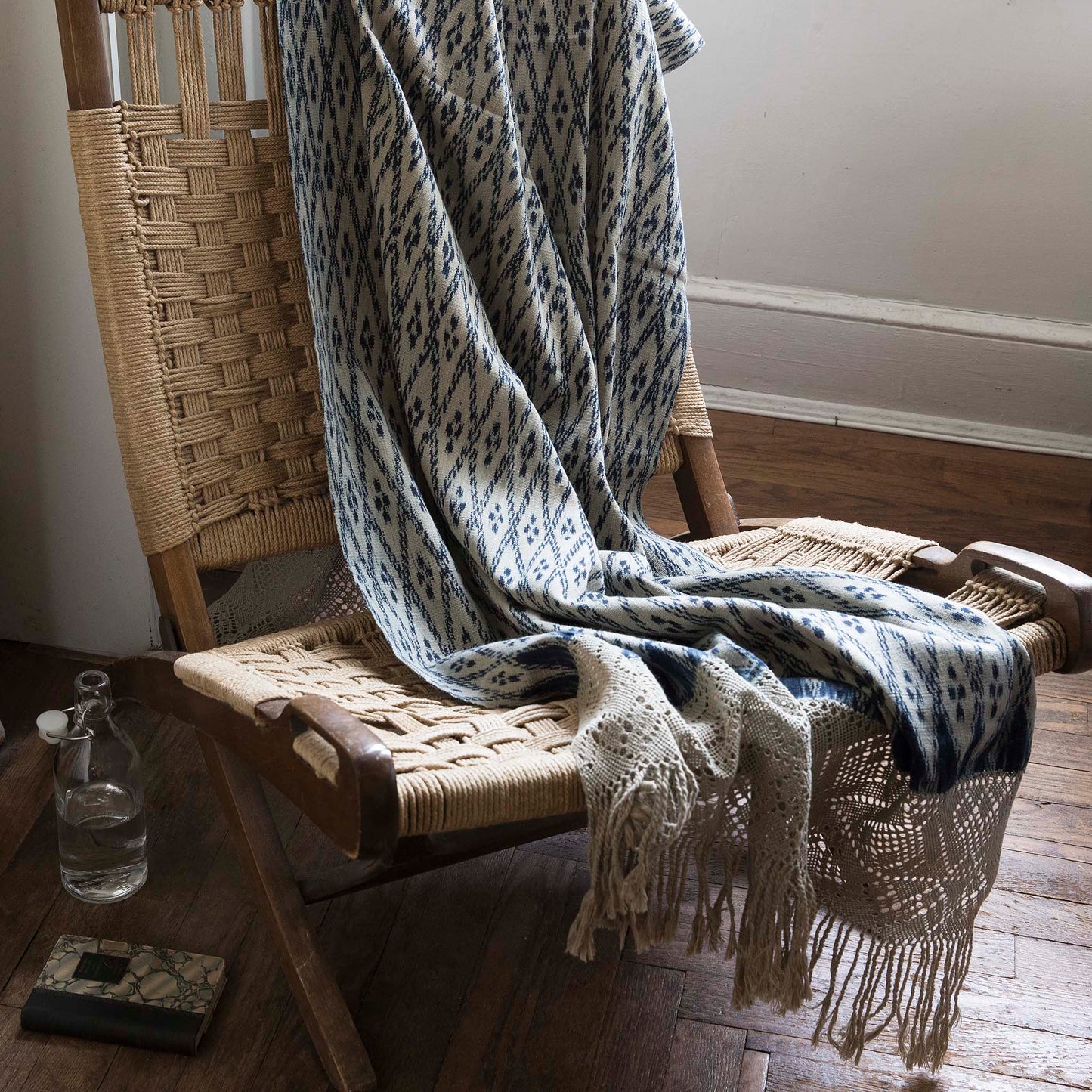 Intiearth Natural Peruvian Ikat Throw Shawl