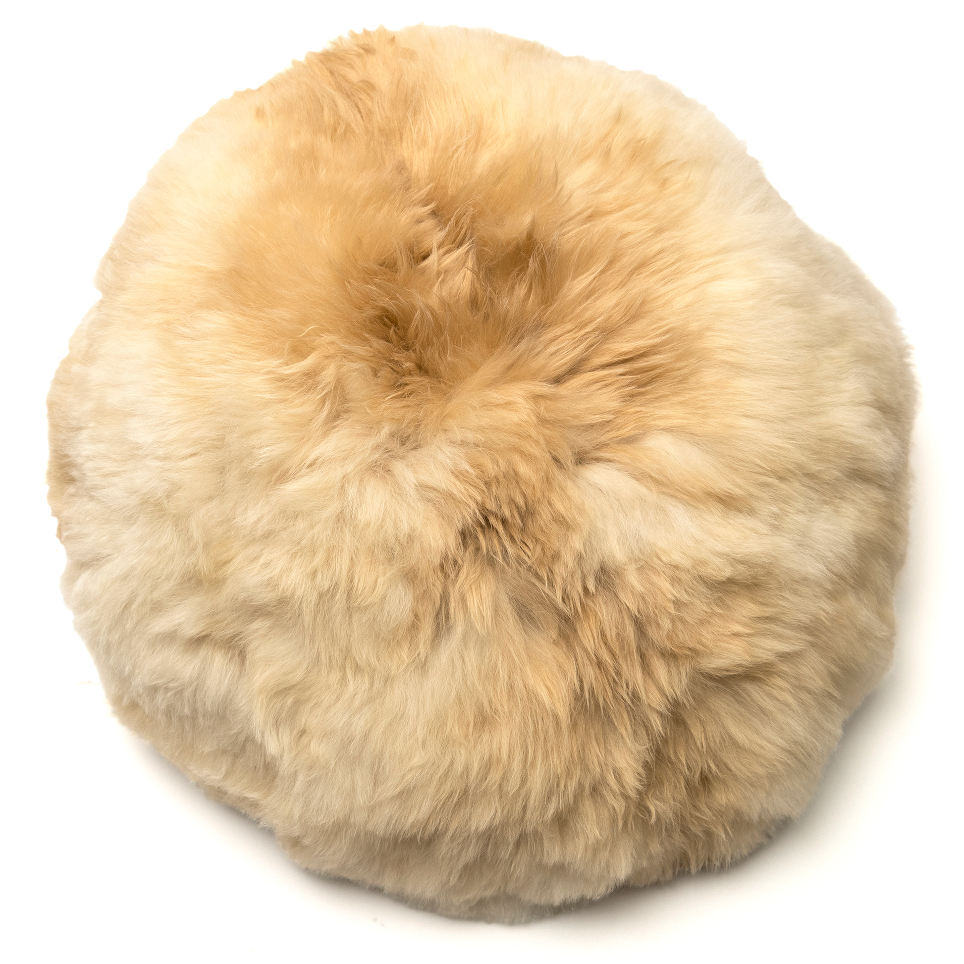 Intiearth Baby alpaca fur Moon pillow in champagne beige