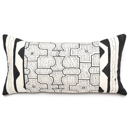Intiearth Shipibo bolster Pillow hand painted cotton