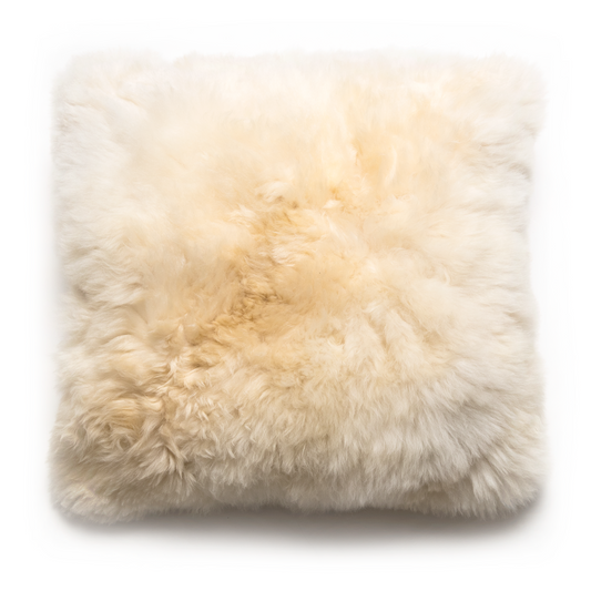 Intiearth alpaca fur pillow cream square