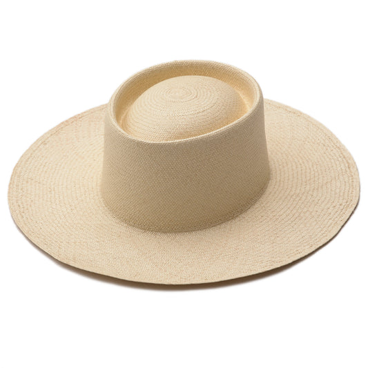Intiearth  toquilla straw hat hand blocked
