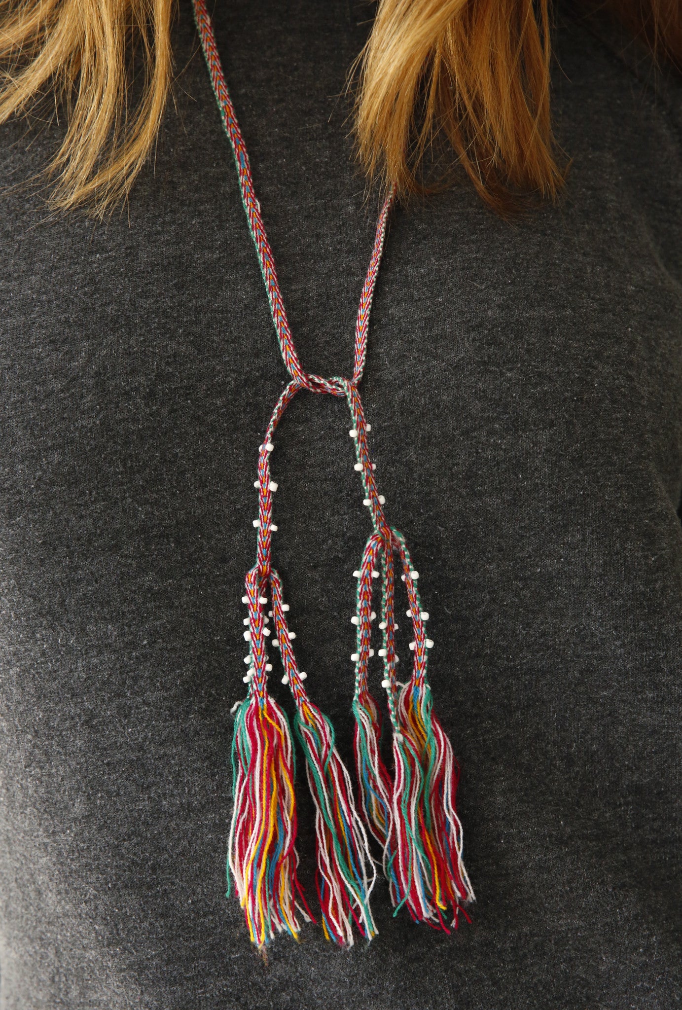 Intiearth handmade tassel necklace 