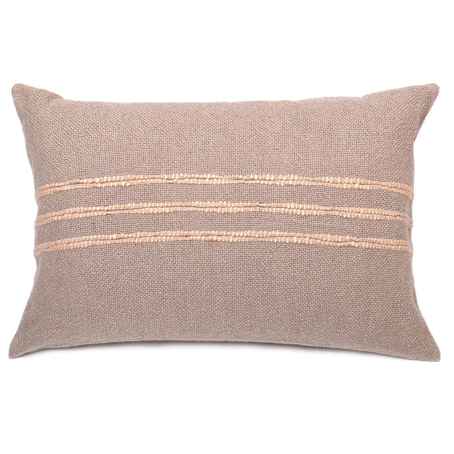 Intiearth Taupe Terracotta  cotton Lumbar Pillow