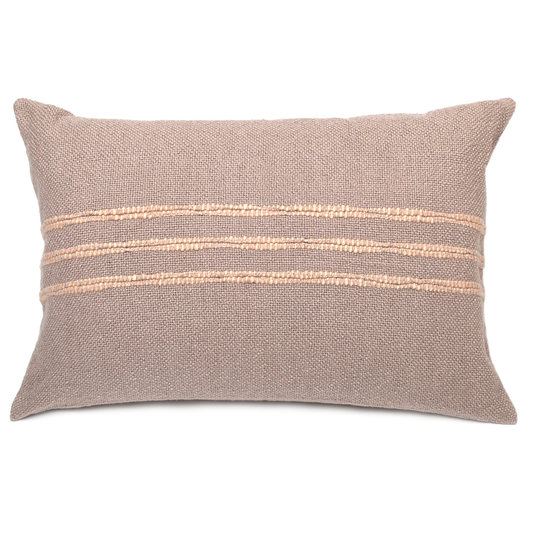 Intiearth Taupe Terracotta  cotton Lumbar Pillow