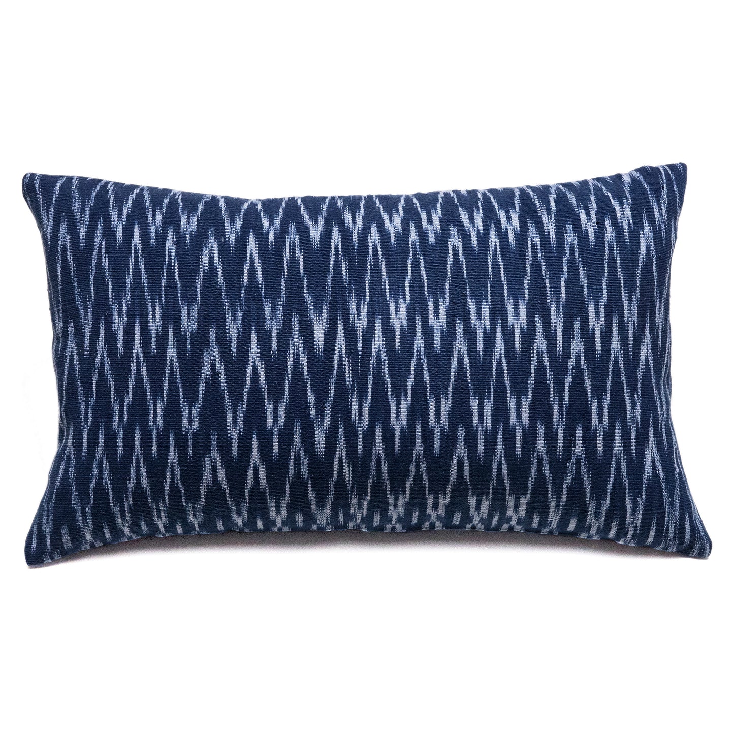 Intiearth-peruvian-ikat-cotton-lumbar-pillow-blue-and-white