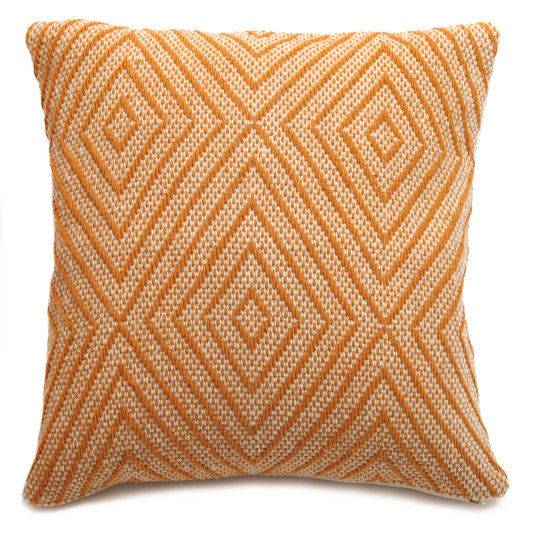 Intiearth Sacred Valley Diamante Ochre Woven Textile Pillow Pink Mint Ochre