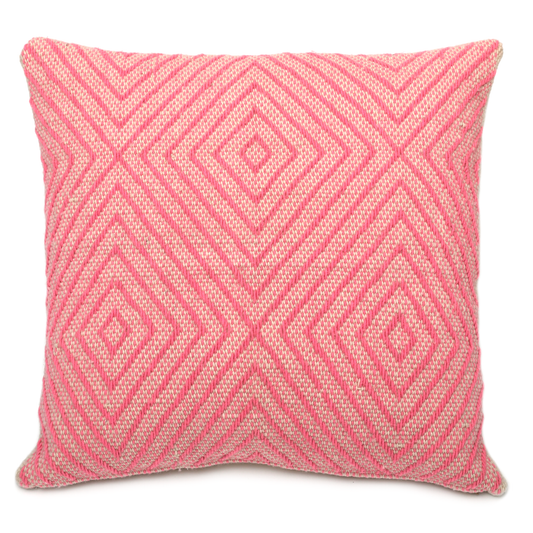 Intiearth Sacred Valley Diamante Rosa Woven Textile Pillow Pink