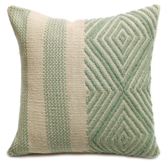 Intiearth Sacred Valley Mint Woven Textile Pillow Mint