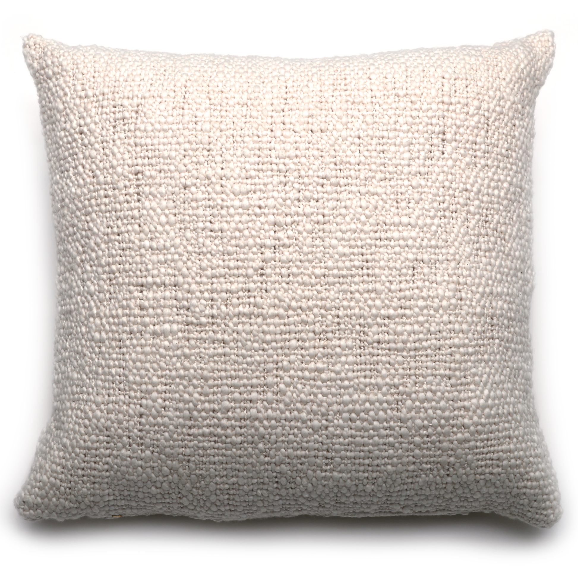Intiearth luxuriously soft organic handspun cotton 24" square pillow in ecru perfect for adding comfort and a natural touch to any sofa or bed.