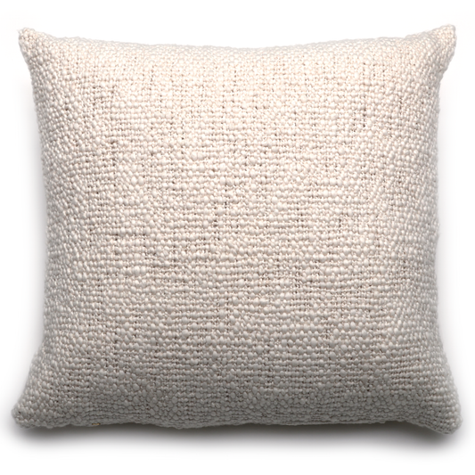 Intiearth luxuriously soft organic handspun cotton 24" square pillow in ecru perfect for adding comfort and a natural touch to any sofa or bed.