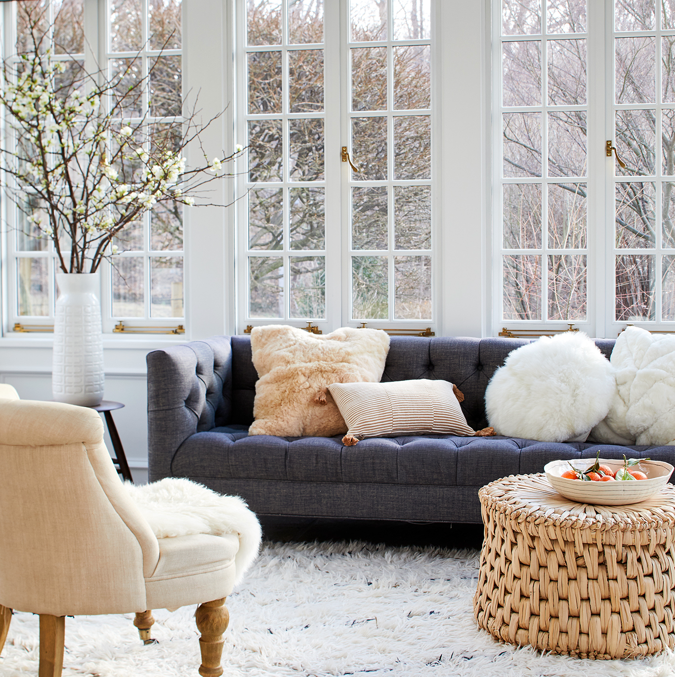 Alpaca Moon Pillow Andes White Intiearth