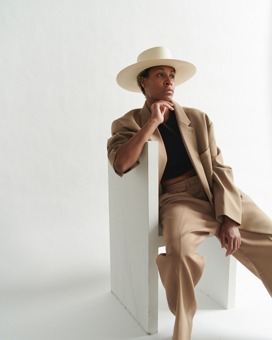 Intiearth  toquilla straw hat hand blocked